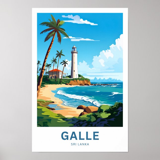 Galle Sri Lanka Travel Print Poster (Vorne)
