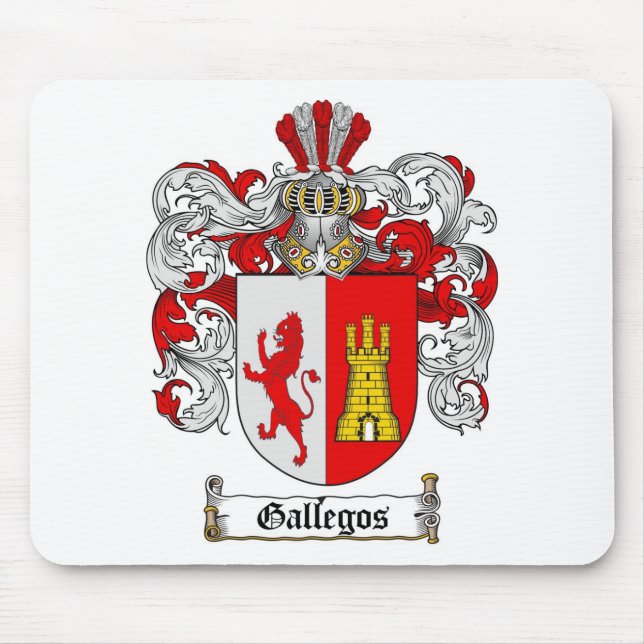 GALLEGOS-FAMILIENWAPPEN - GALLEGOS-WAPPEN MOUSEPAD (Vorne)