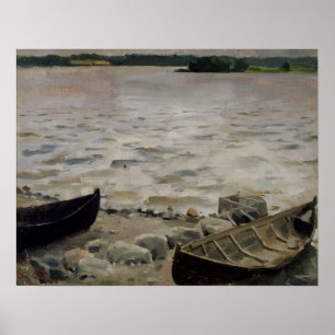 Gallen-Kallela - Boote an der Küste Poster