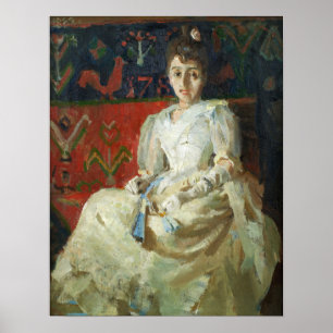 Gallen-Kallela - Eine Frau in einem Wirbelwind Poster