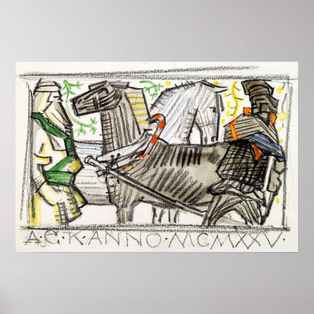 Gallen-Kallela - Gedichte, Entwurf, Großkalevala Poster (Vorne)