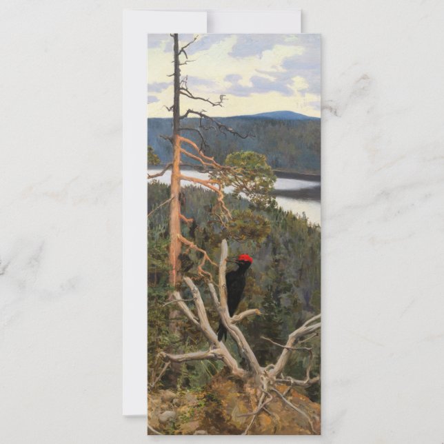 Gallen-Kallela - Großer Schwarzer Specker 1894 Einladung (Vorderseite)