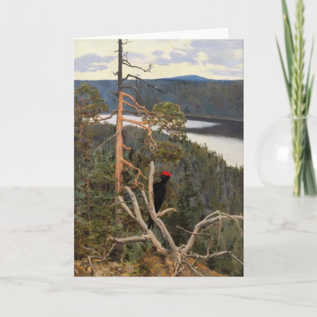 Gallen-Kallela - Großer Schwarzer Specker 1894 Karte (Vorderseite)