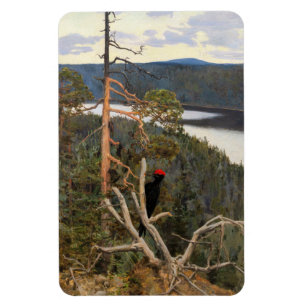 Gallen-Kallela - Großer Schwarzer Specker 1894 Magnet