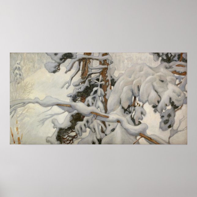 Gallen-Kallela - Winterstudie für das Juselius Poster (Vorne)