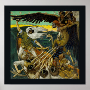 Gallen-Kallelas "Defense"-Kunstposter Poster