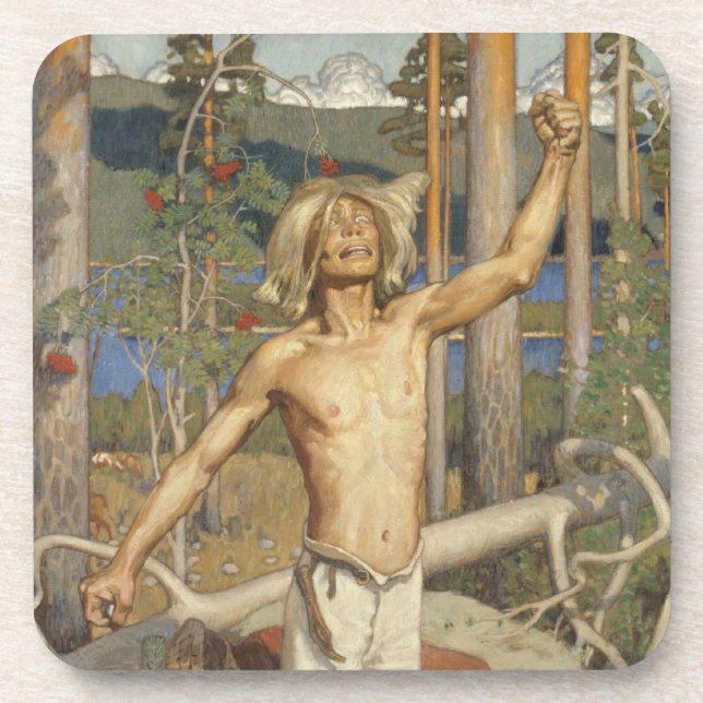 Gallen-Kallelas Kullervo-Untersetzer Getränkeuntersetzer (Vorderseite)