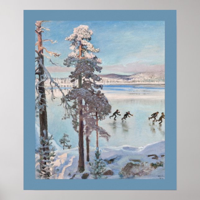 Gallen-Kallelas "Skaters"-Kunstposter Poster (Vorne)