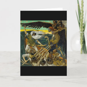 Gallen-Kallelas "Verteidigungs" Grußkarte Karte