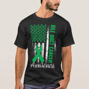 Gallenwegskrebs-Bewusstsein Kelly Green Ribbon US T-Shirt