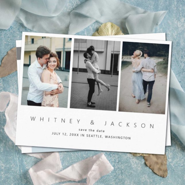 Gallery Multi-Foto Save the Date Postkarte (Von Creator hochgeladen)