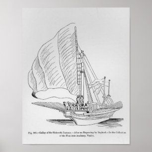 Galley des 16. Jahrhunderts Poster