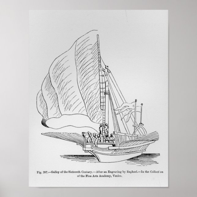 Galley des 16. Jahrhunderts Poster (Vorne)