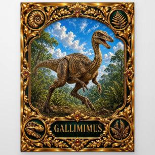 Gallimimus, Juwelen-Erbstück Kunst Postkarte