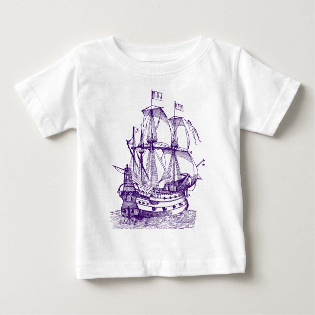 Gallion - Tief Lila Baby T-shirt (Vorderseite)