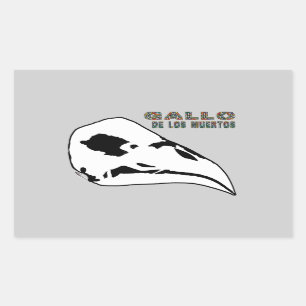 Gallo de Los Muertos Rechteckiger Aufkleber