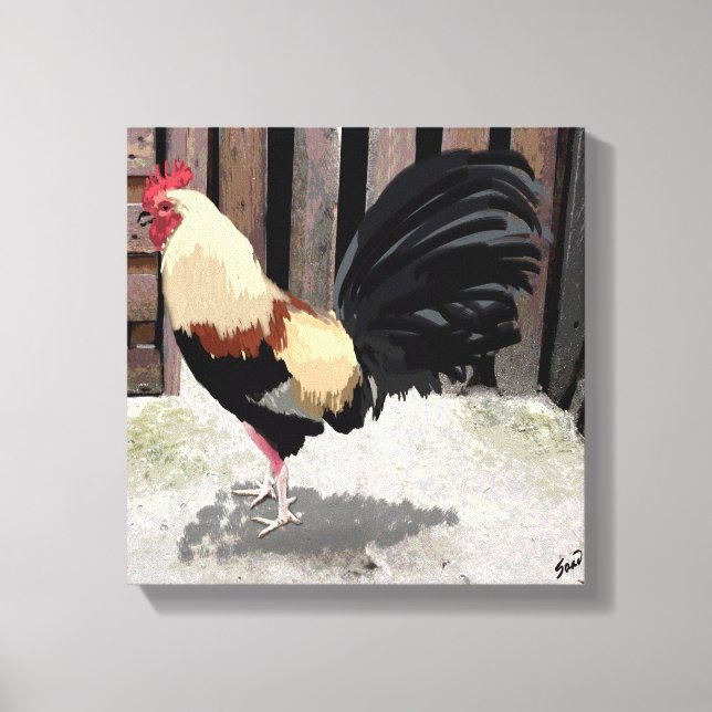 Gallo de Pelea/Gamecock Stretched Canvas Print Leinwanddruck (Vorderseite)