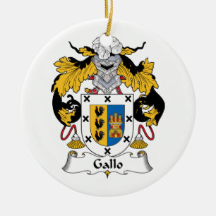 Gallo-Familienwappen Keramikornament