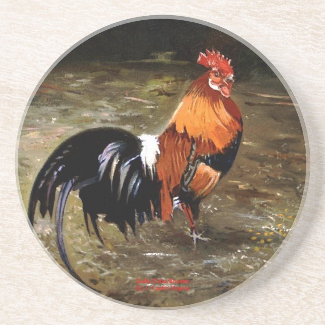 Gallo/Galo/Rooster Sandstein Untersetzer (Vorne)