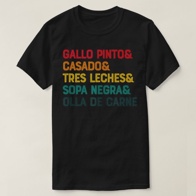 Gallo Pinto Costa Rica Iconic Food Costa Rica Fam T-Shirt (Design vorne)