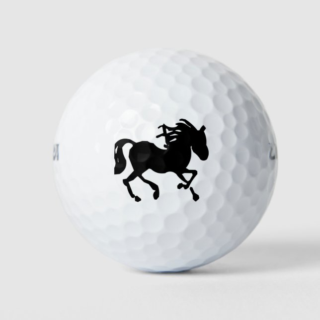 Gallop auf dem Grün: Einzigartiges Golf Ball Horse (Vorderseite)