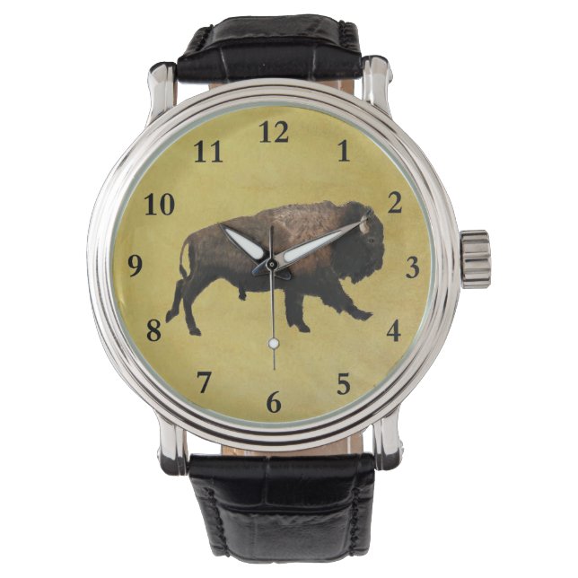 Galloping Bison Armbanduhr (Vorderseite)