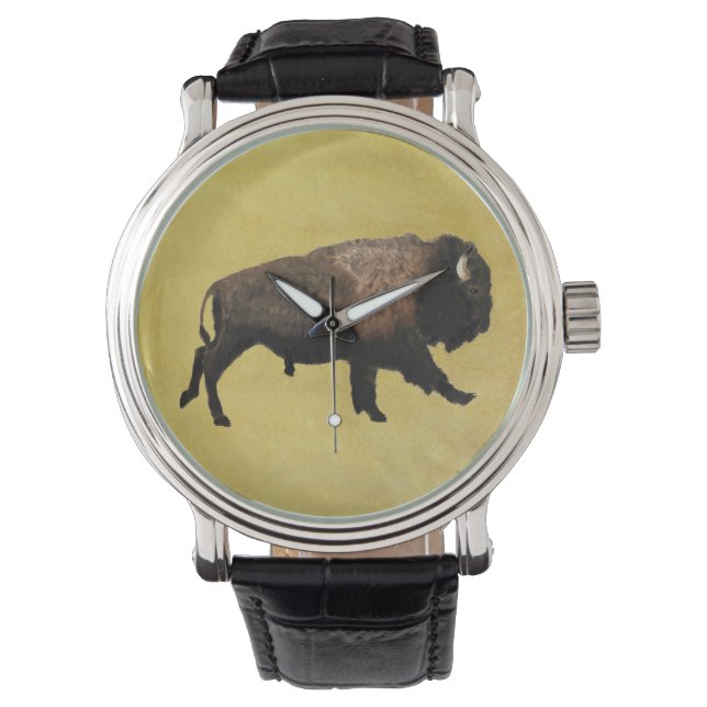 Galloping Bison Armbanduhr (Vorderseite)