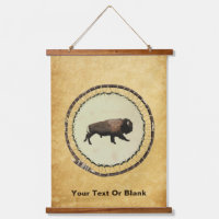 Galloping Bison auf altes Papier