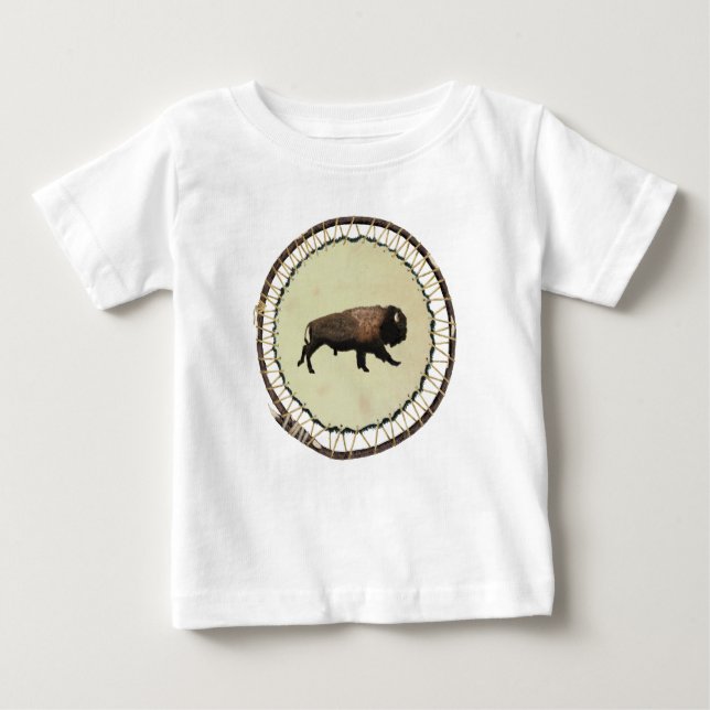 Galloping Bison Baby T-shirt (Vorderseite)