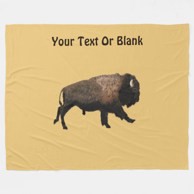 Galloping Bison Fleecedecke (Vorderseite (Horizontal))