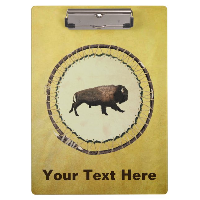 Galloping Bison Klemmbrett (Vorderseite)