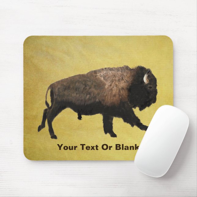 Galloping Bison Mousepad (Mit Mouse)