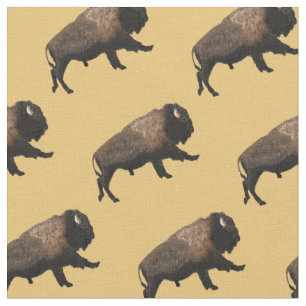 Galloping Bison Stoff