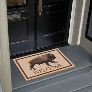 Galloping Bison - Willkommen Fußmatte