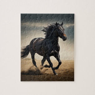 Galloping Black Stallion Puzzle