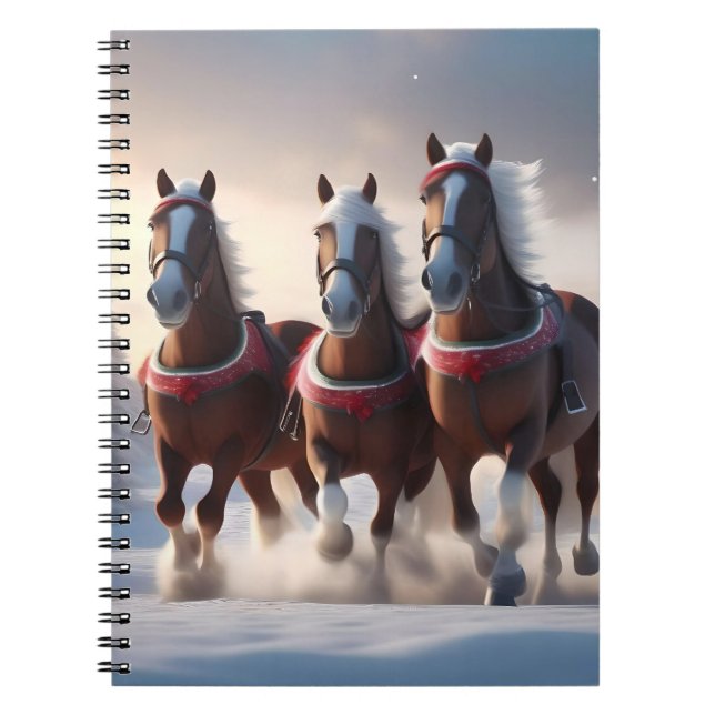 Galloping durch den Schnee: Die magischen Pferde d Notizblock (Vorderseite)
