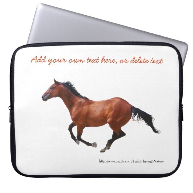 Galloping gedankenvoll Pferd Laptop-Schläfchen Laptopschutzhülle (Vorderseite)