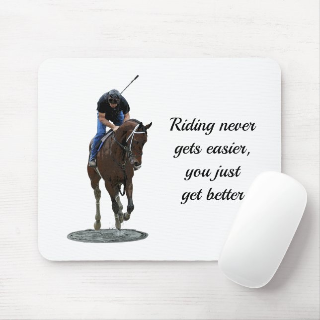 Galloping gepflegten Pferd und Rider Mouse Pad Mousepad (Mit Mouse)