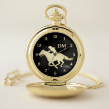 Galloping Gold Horse und Cowboy