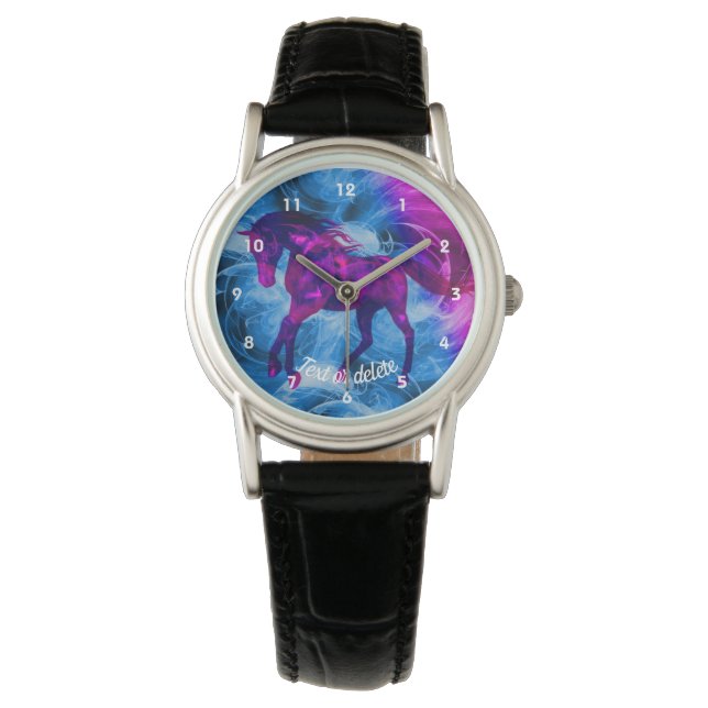 Galloping Horn-Art Personalisiert Armbanduhr (Vorderseite)