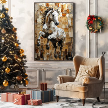 Galloping Horn in Dynamic Impasto Kunst