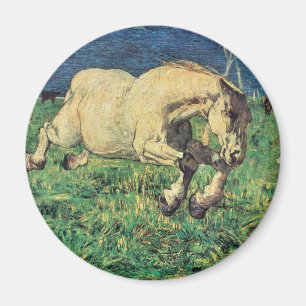 Galloping Horn von Giovanni Segantini, Vintage Kun Magnet