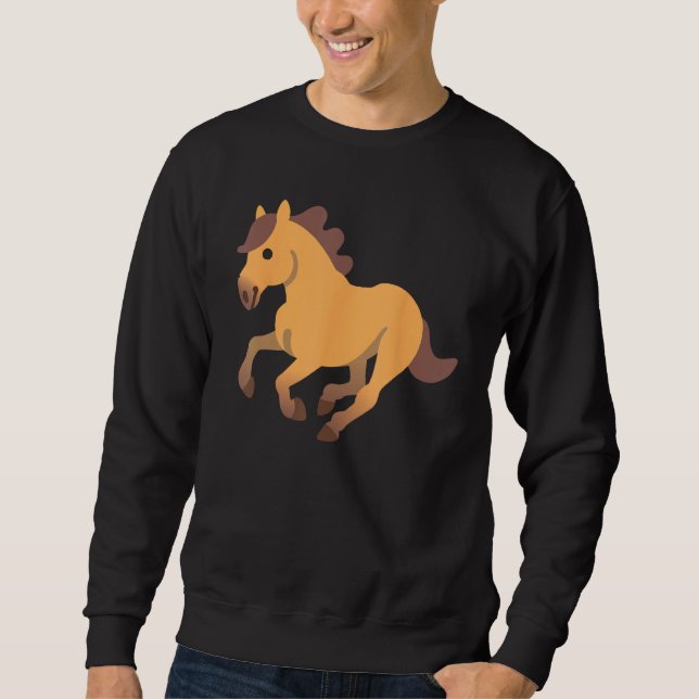 Galloping Horse Racehorse Costume Sweatshirt (Vorderseite)