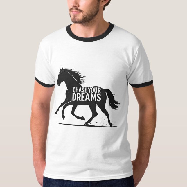 Galloping Horse Silhouette T-Shirt (Vorderseite)