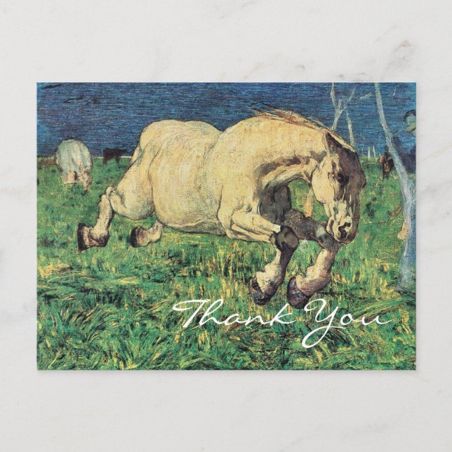 Galloping Horse von Giovanni Segantini Postkarte (Vorderseite)