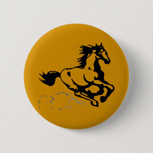 Galloping Horse Wild und frei Button
