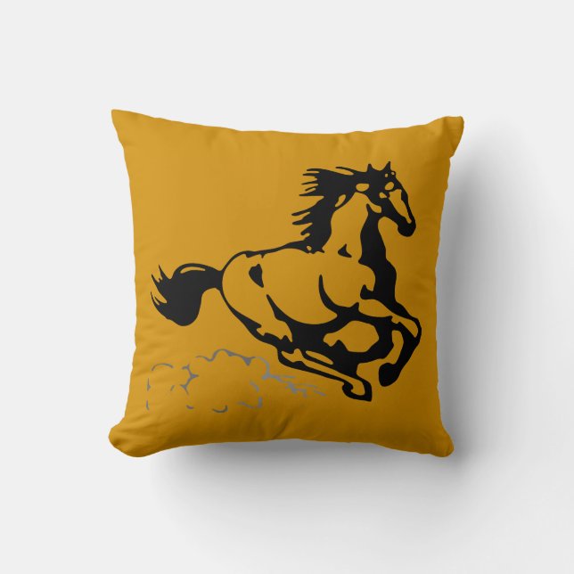 Galloping Horse Wild und frei Kissen (Vorderseite)