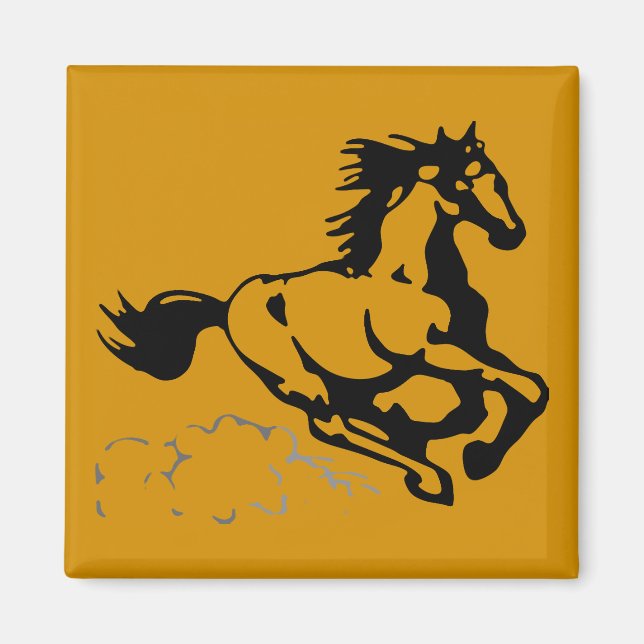 Galloping Horse Wild und frei Magnet (Vorne)