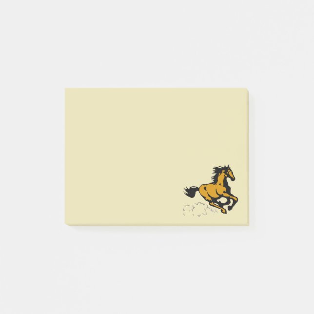 Galloping Horse Wild und frei Post-it Klebezettel (Vorderseite)