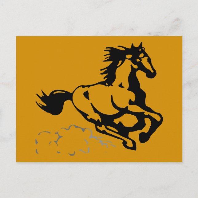 Galloping Horse Wild und frei Postkarte (Vorderseite)